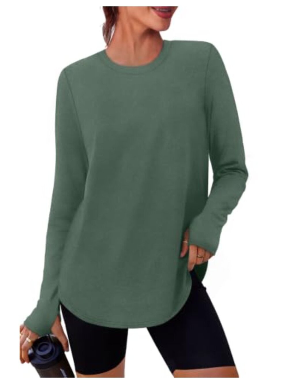 WIHOLL Women's Long Sleeve Workout Top UPF 50+ Gym Shirt Thumbholes